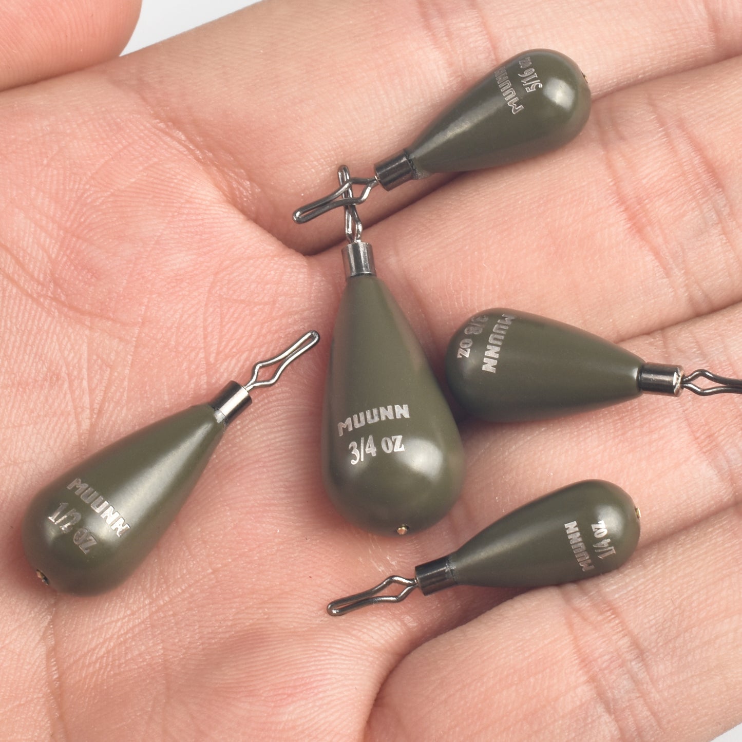 MUUNN Tungsten Sinker Tear Drop Shot Weights Fishing Accessories 1.3g -21g Texas/Carolina Rig Bass Salmon Panfish Lures