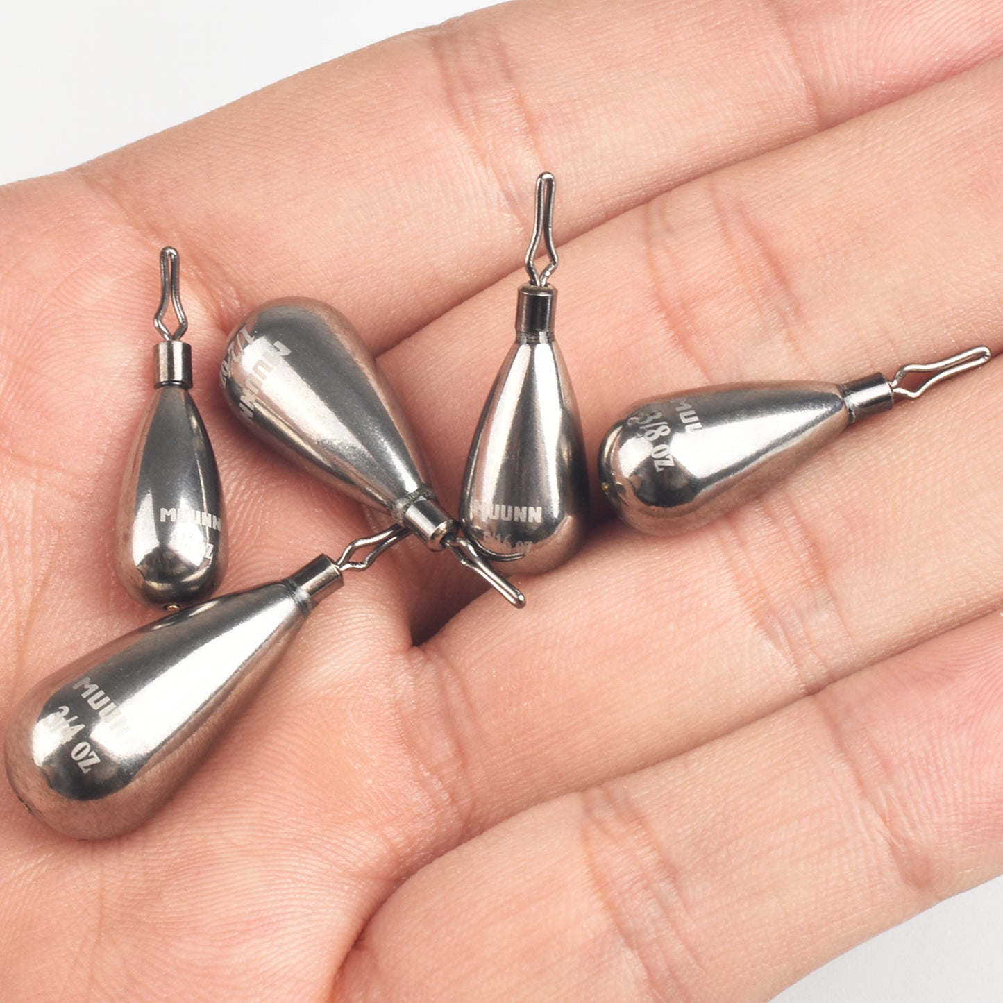 MUUNN Tungsten Sinker Tear Drop Shot Weights Fishing Accessories 1.3g -21g Texas/Carolina Rig Bass Salmon Panfish Lures