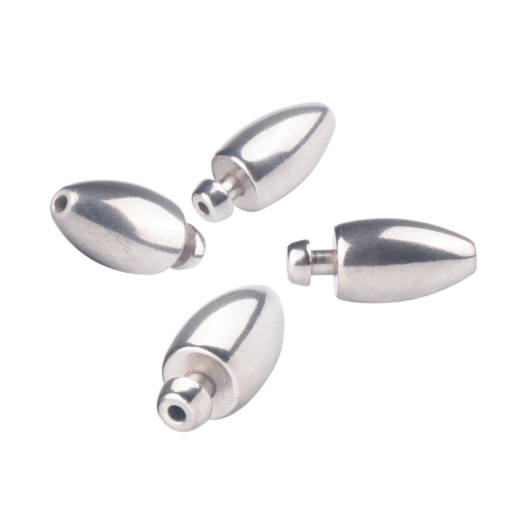 MUUNN 10/5PCS Tungsten Skirted Punch Weight,Skipt Rig 1/4 - 2OZ,Bass Trout Lure Fishing Connector