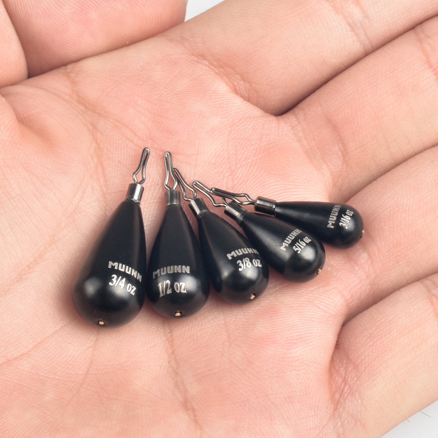 MUUNN Tungsten Sinker Tear Drop Shot Weights Fishing Accessories 1.3g -21g Texas/Carolina Rig Bass Salmon Panfish Lures