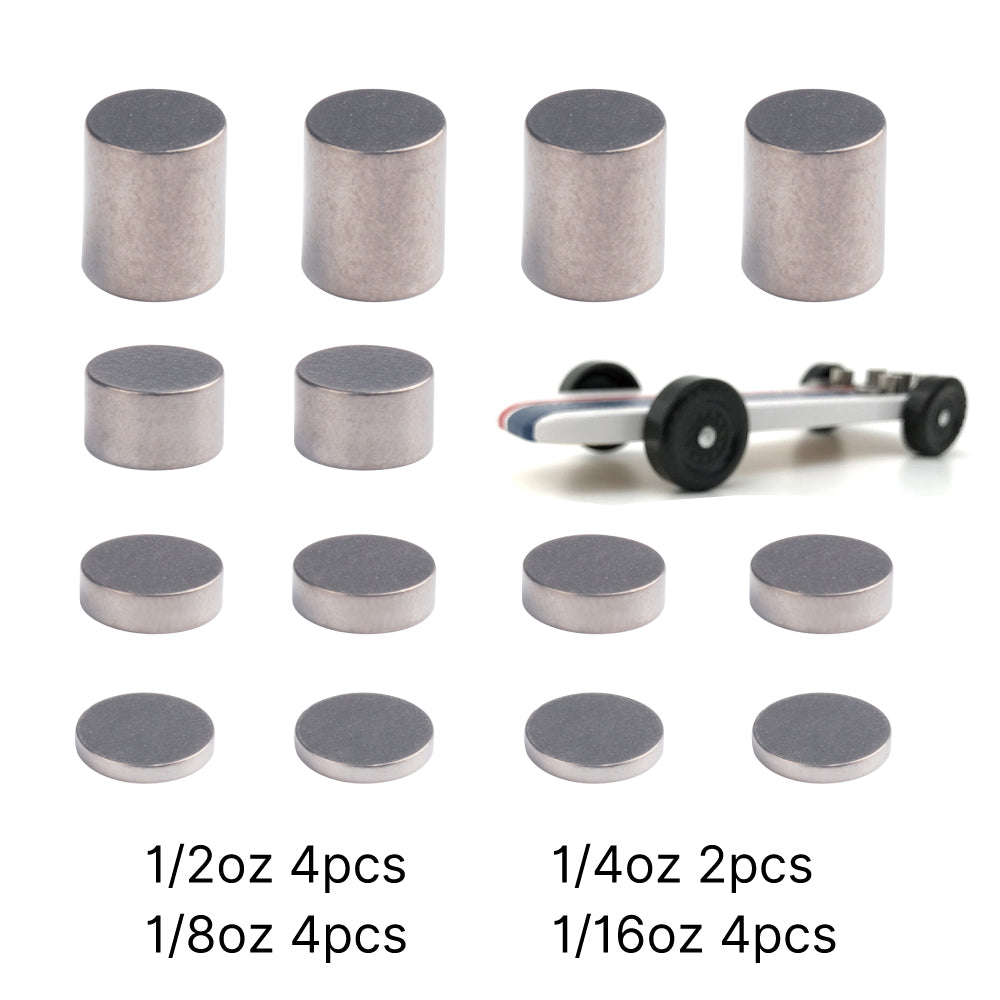 Tungsten Sphere Weights for Pinewood Derby Cars