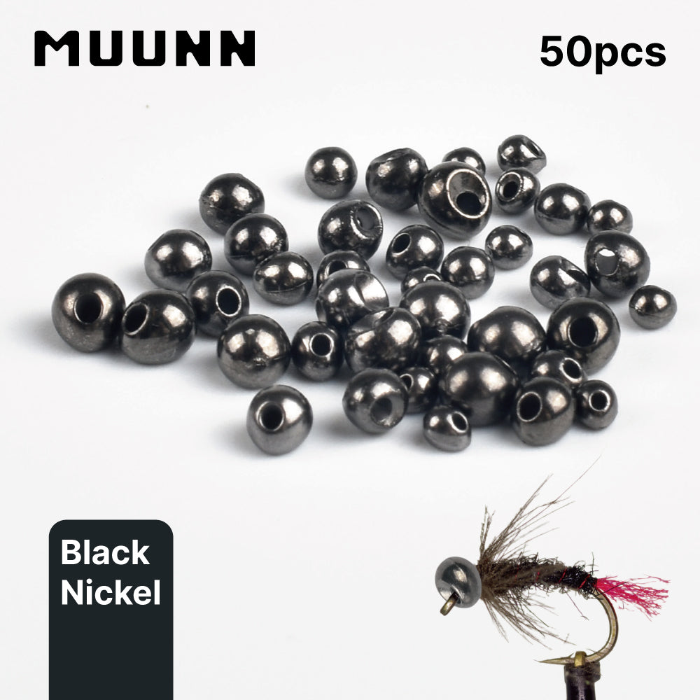 MUUNN 200PCS Tungsten Jig Off Beads,Nymph Jig Head,Trout Perch Fishing Offset Beads,Fly Tying Material