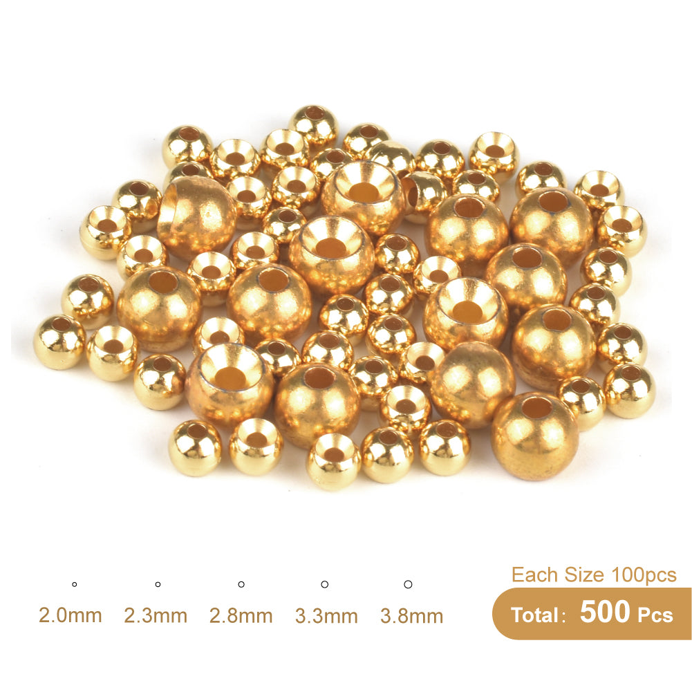 MUUNN 500pcs Tungsten Cyclops Beads ,Nymph Flies Jig Head Material,Fly Fishing Accessory,Trout Perch Lure Tackel