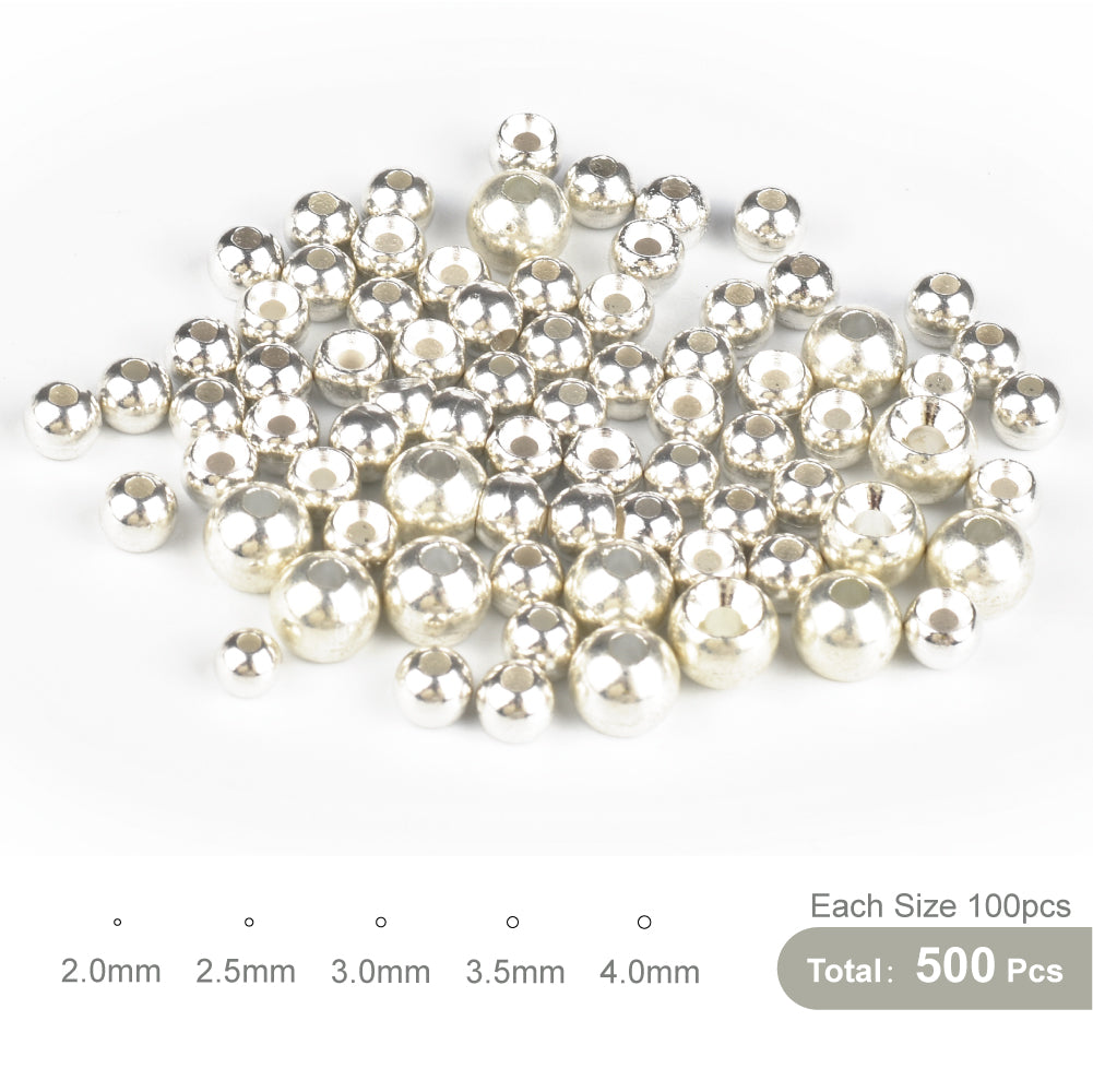 MUUNN 500pcs 2.0/2.5/3.0/3.5/4.0mm Fly Tying Countersunk Tungsten Beads ,Nymph Flies Head Material,Fishing Accessory