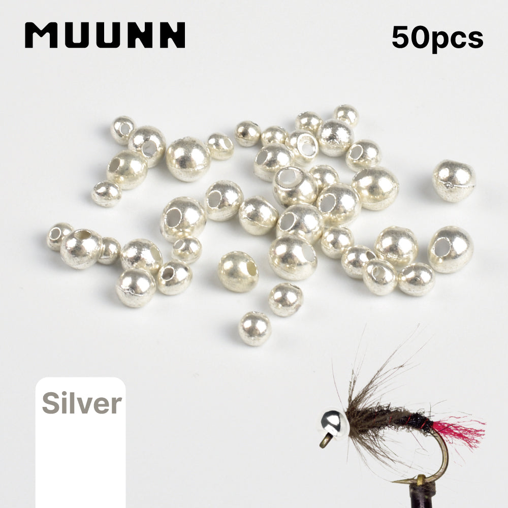 MUUNN 200PCS Tungsten Jig Off Beads,Nymph Jig Head,Trout Perch Fishing Offset Beads,Fly Tying Material