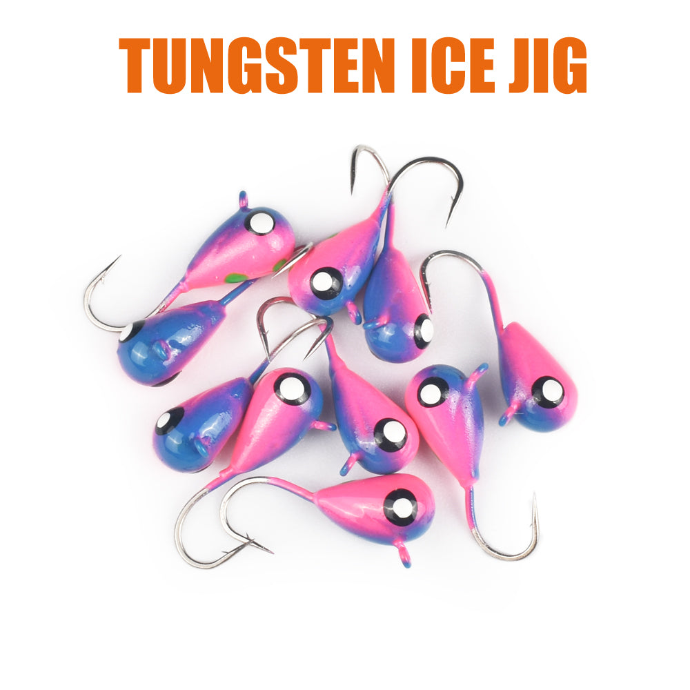 Elite TG 10pcs Tungsten Mormyshka Drop Jig Hayabusa Hook 2.7mm-6mm UV Glow  Crappie Perch Bluegill Winter Fishing Soft Lure - AliExpress