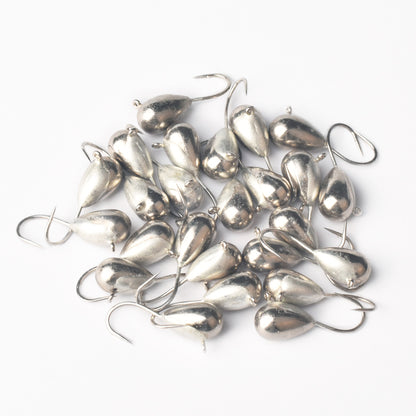 MUUNN 14PCS Tear Drop Tungsten Ice Jig,Winter Fishing Hook, 2.7mm/3.2mm/4mm/5mm/5.5mm/6mm/7mm Trout Pike Hayabusa Hooks