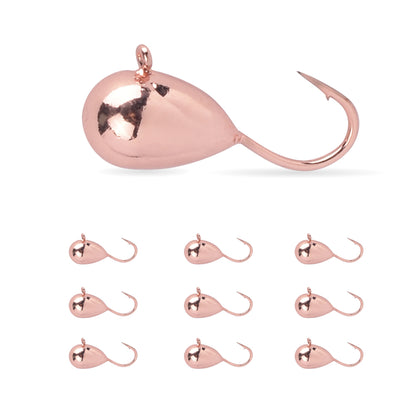MUUNN 10 Pack Tungsten Glow Ice Fishing Jigs for Panfish