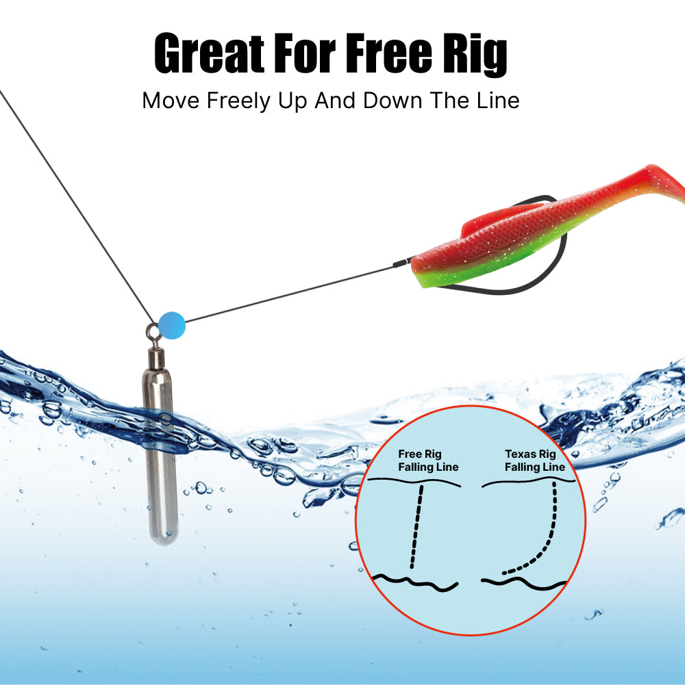 MUUNN 10 Pack Tungsten Free Rig Tear Drop Shot Weights,Free Rig Fishing  Sinkers kit for Drop Shot Rig,97% Density Tungsten Fishing Weights (3/16oz  - 10 Pack, No Chip Black) : : Sports