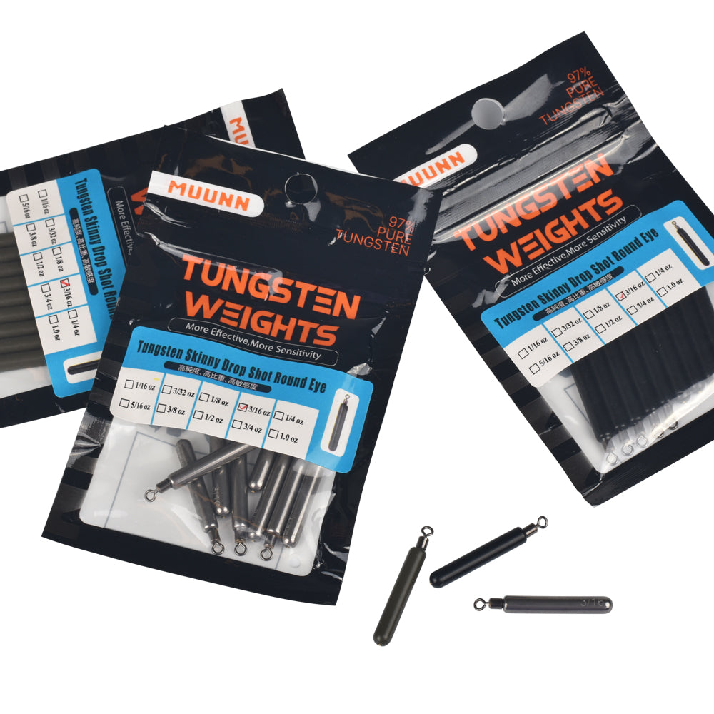 Buy MUUNN 10 Pack Tungsten Free Rig Skinny Drop Weights,Raindrop