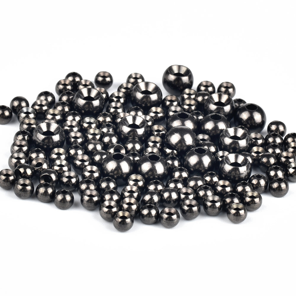 MUUNN 200PCS Tungsten Countersunk Beads 1.5mm-6.4mm Fly Fishing Material Tungsten Beads Nymph Flies Fly Tying Beads